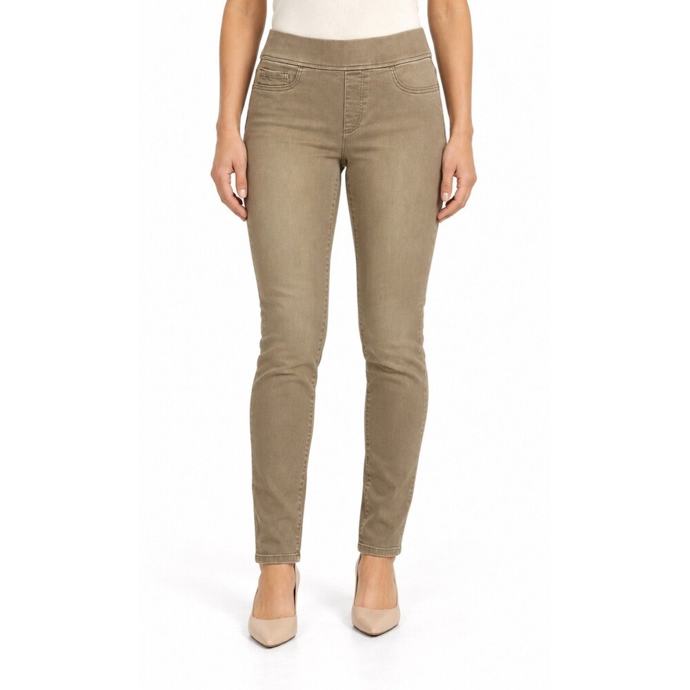 Lauren Ralph Lauren Womens 12 Khaki Pull On Skinny Stretch Jegging Pants preppy